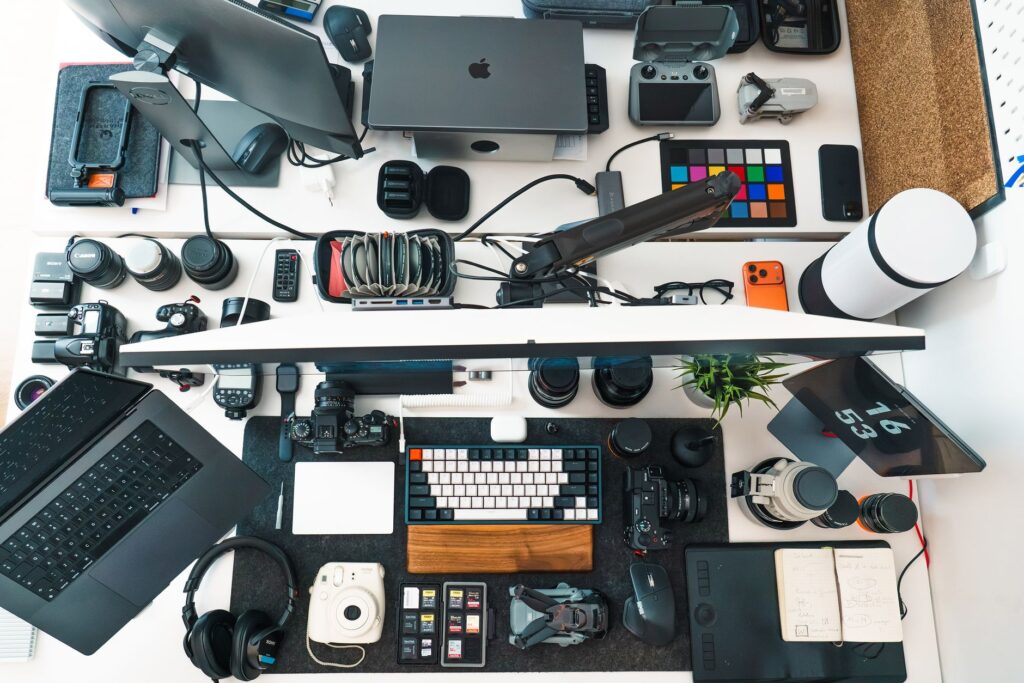 Assortment of electronics